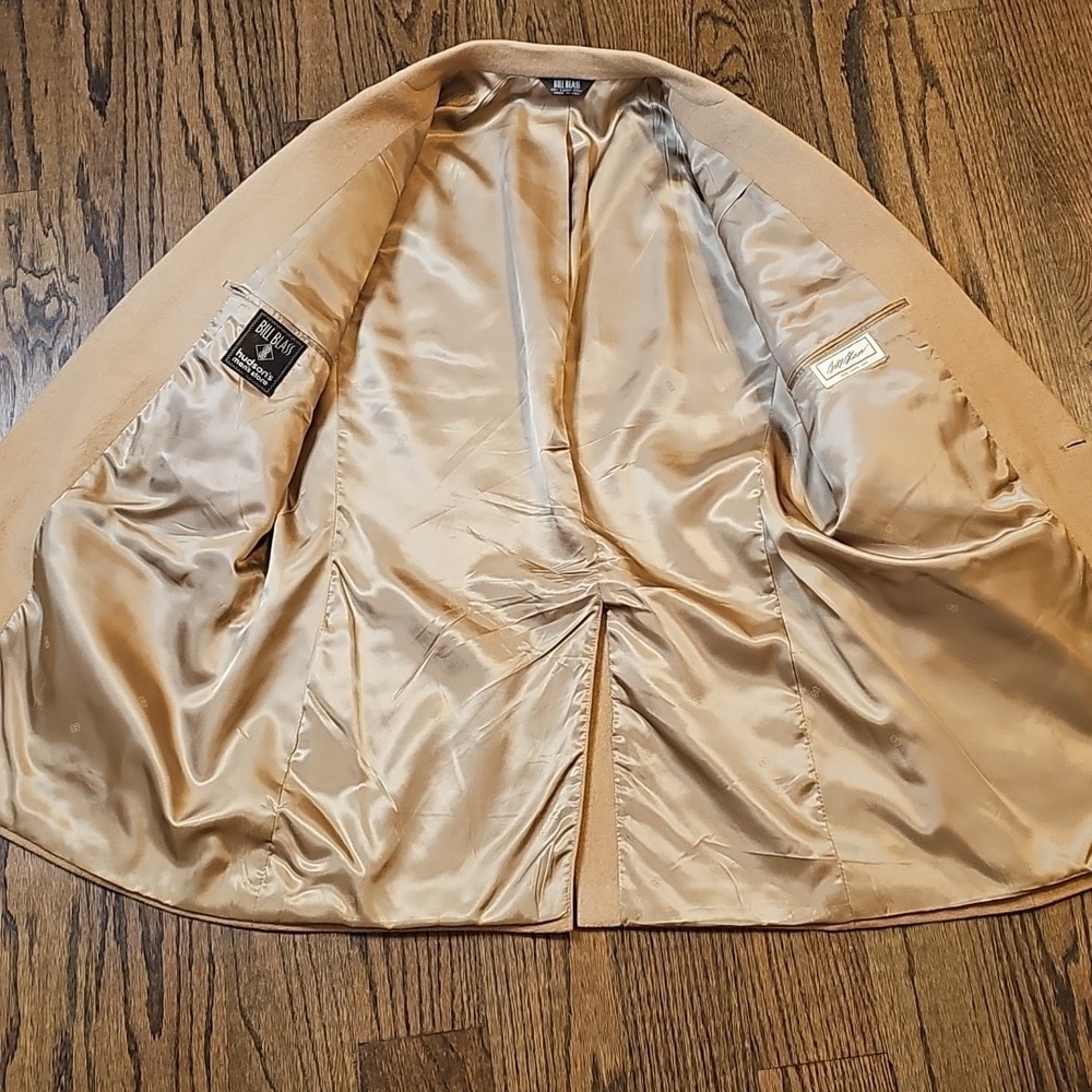 Vintage Bill Blass Camel Hair Classic Tan Men's Blazer Made In The USA - Picture 7 of 17